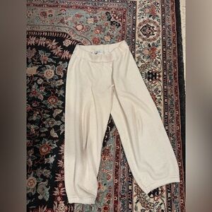 Free People FP Beach Cream Knit cotton pants - Cozy Textured